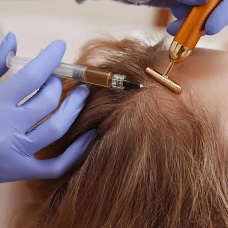 Mesoterapia capilar aplicada no couro cabeludo